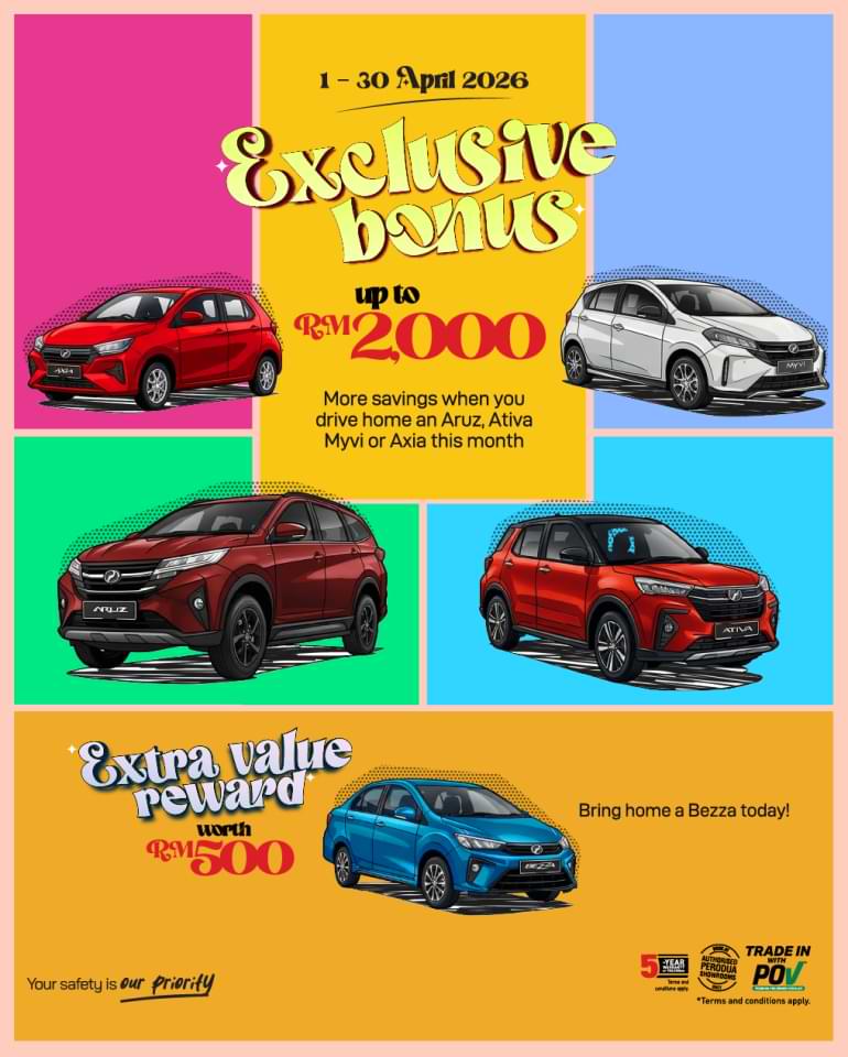 Perodua Rebate Sehingga RM2,000